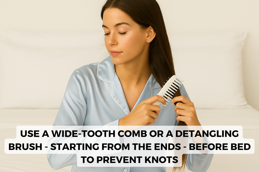 detangle hair before bed